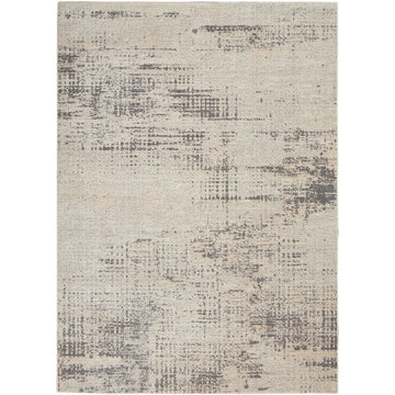 CK Rush CK953 Modern Crosshatched Linear Abstract Distressed Hi-Low Textured Low-Profile Short-Pile Ivory/Beige/Taupe/Grey Rug-Calvin Klein-Rug Love - The Most Loved Rug Store